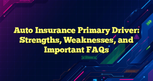 Auto Insurance Primary Driver: Strengths, Weaknesses, and Important FAQs