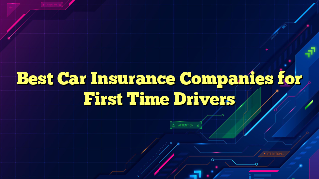 Best Car Insurance Companies for First Time Drivers