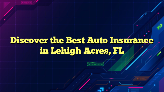 Discover the Best Auto Insurance in Lehigh Acres, FL