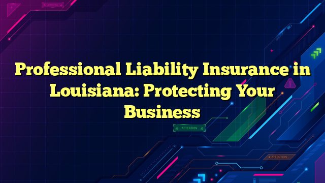 Professional Liability Insurance in Louisiana: Protecting Your Business