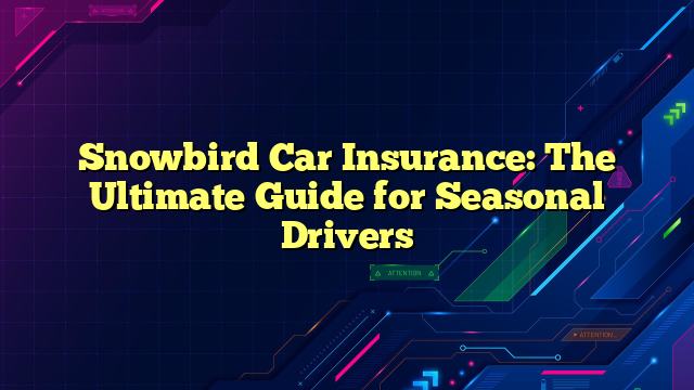 Snowbird Car Insurance: The Ultimate Guide for Seasonal Drivers
