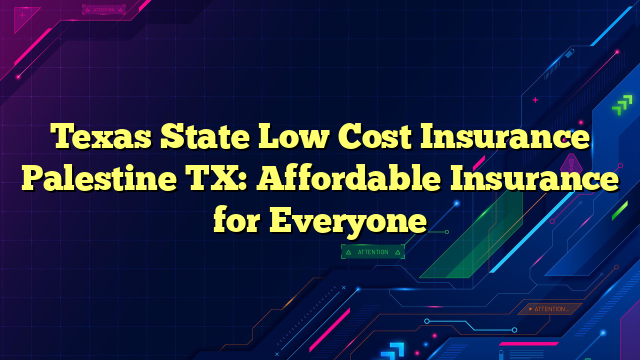 Texas State Low Cost Insurance Palestine TX: Affordable Insurance for Everyone