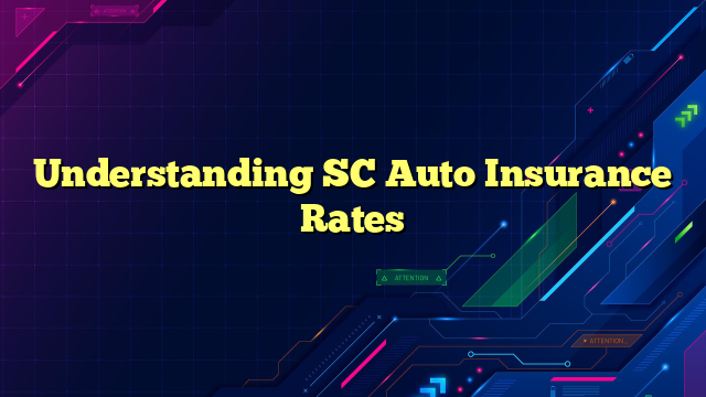 Understanding SC Auto Insurance Rates