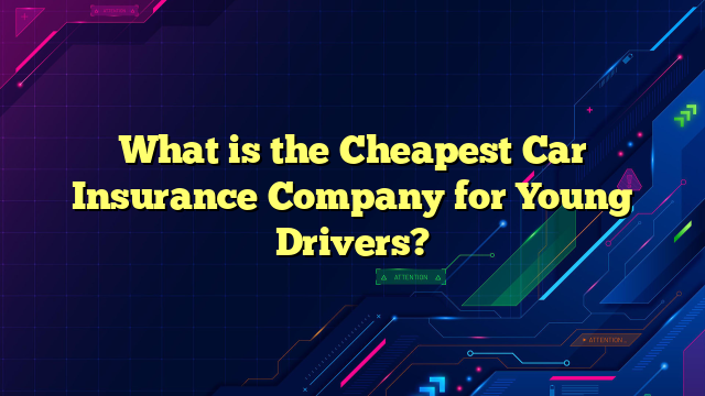 What is the Cheapest Car Insurance Company for Young Drivers?