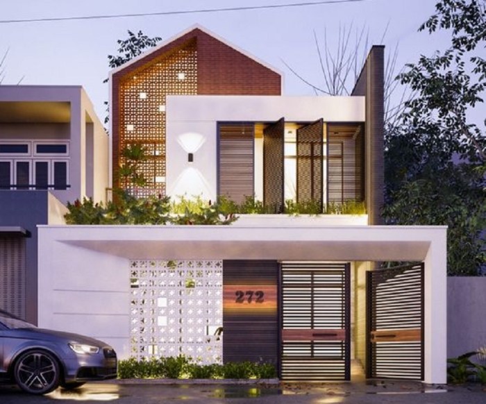 Desain rumah 2 lantai minimalis modern elegan